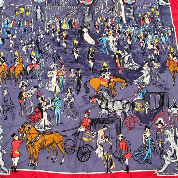 Rare Hermès 
Designer: "Soiree De Gala" Jean-Louis Clerc
Rare 1980 edition - Picture 9 of 10